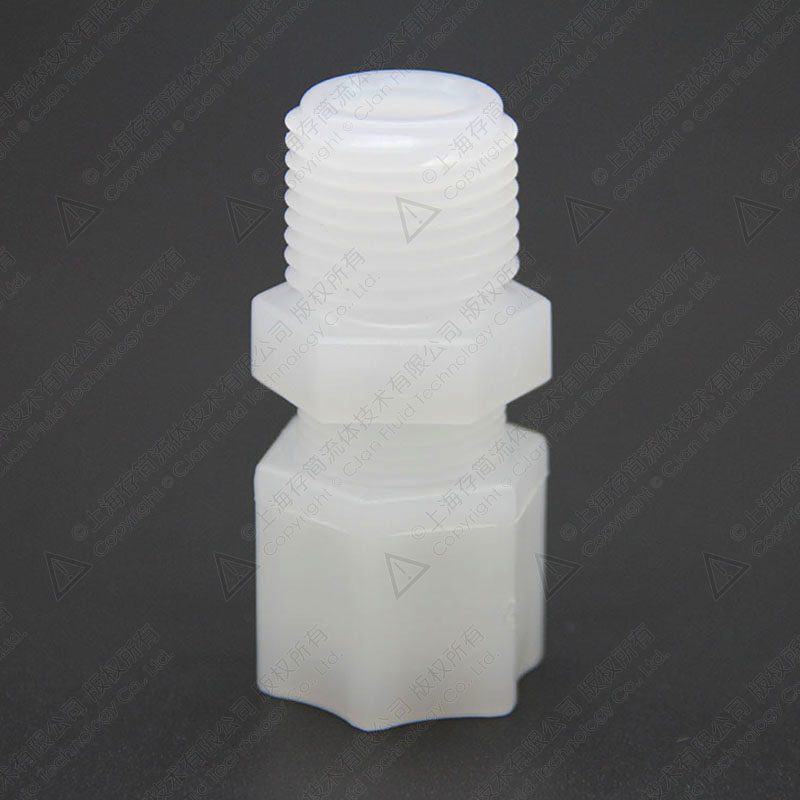 PVDF卡套式外丝直通接头 PFMC