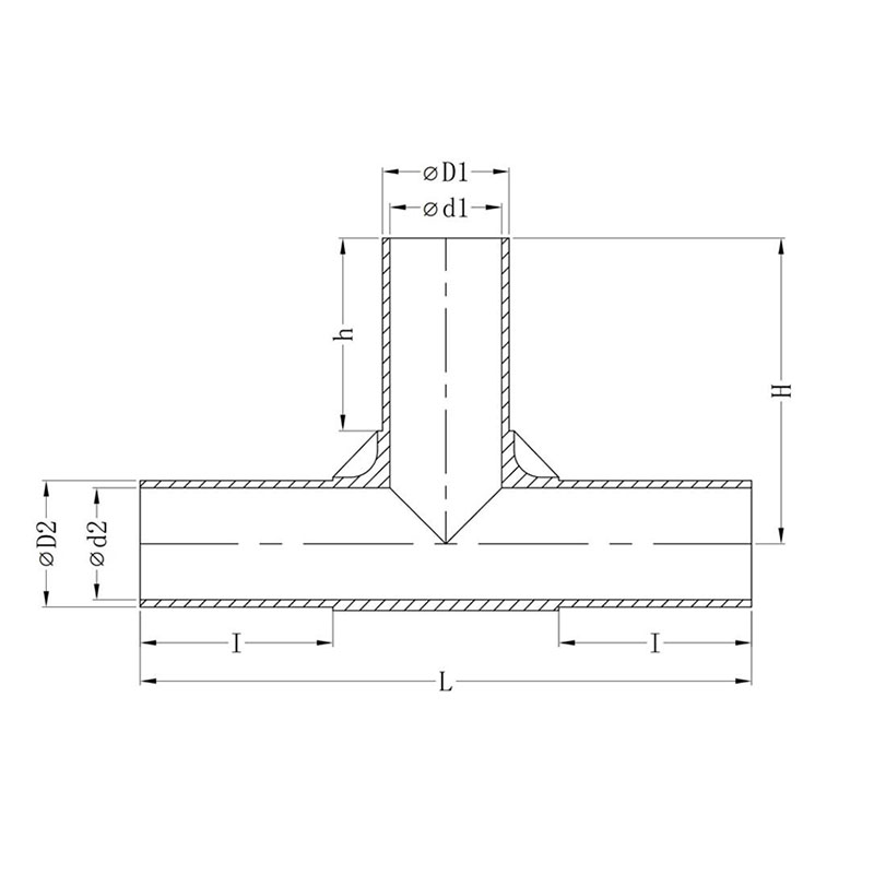 PFA焊接异径三通 WTRA