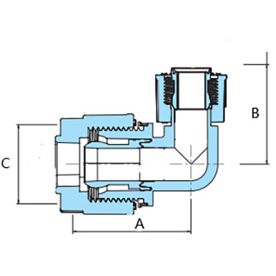 PFA入珠省空间弯头 UESA-3