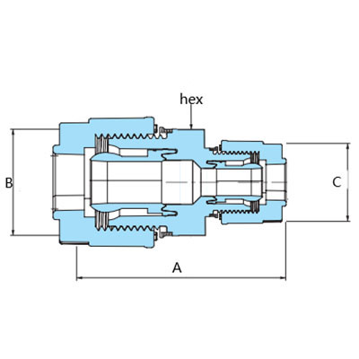 PFA入珠异径直接头 SURA-3
