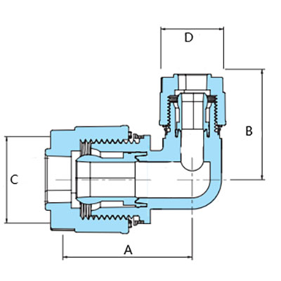 PFA入珠异径弯头 UERA-3